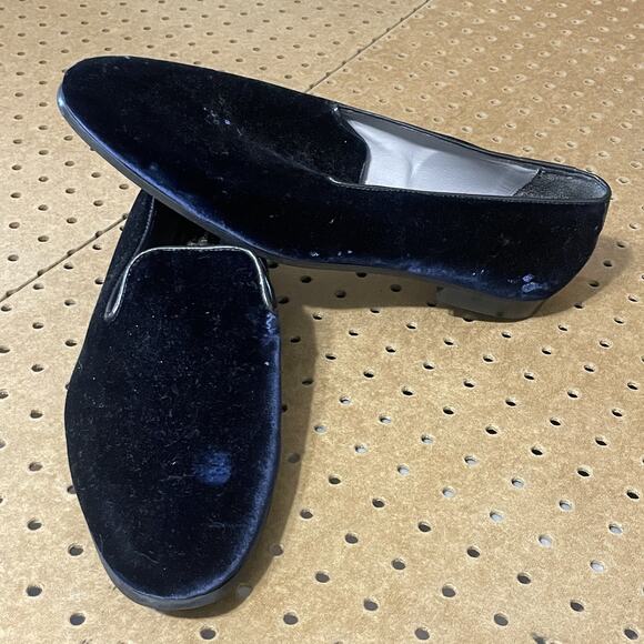 To Boot New York Lucca Velvet Loafers Mens Size 11 M Navy Blue Leather Italy main image 8
